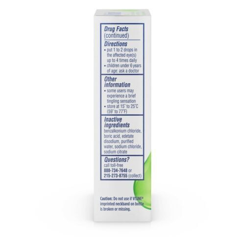 Visine AC Eye Drops Seasonal Itching Burning Redness Reliever Sterile 0.5 oz