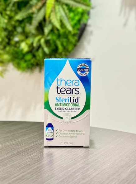 TheraTears SteriLid Antimicrobial Eyelid Cleanser and Face Wash, for Eye Care, 2 Fl Oz