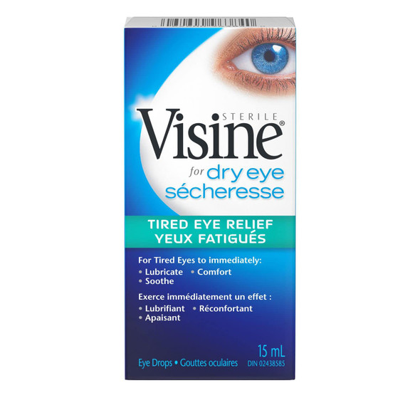 Visine Dry Eye Relief Lubricant Eye Drops for Irritated & Dry Eyes, 0.5 fl. oz (Pack of 2)