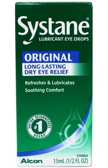 Systane Original Long-Lasting Dry Eye Relief, Refreshes & Lubricates, Soothing Comfort, 0.5 FL OZ (15ml)