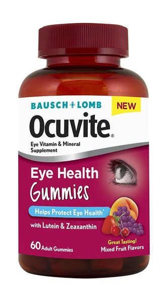 Bausch + Lomb Ocuvite Eye Vitamin & Mineral Supplement Adult Gummies 60 Count