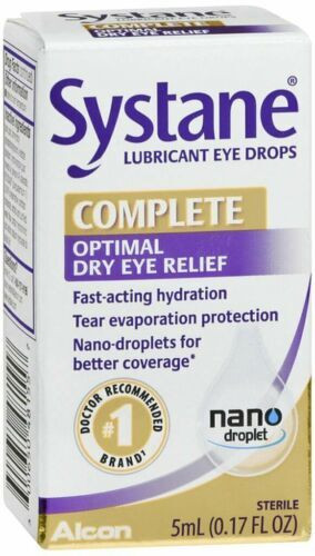 Systane Lubricant Eye Drops Complete Optimal Dry Eye Relief Fast-Acting 0.17 oz