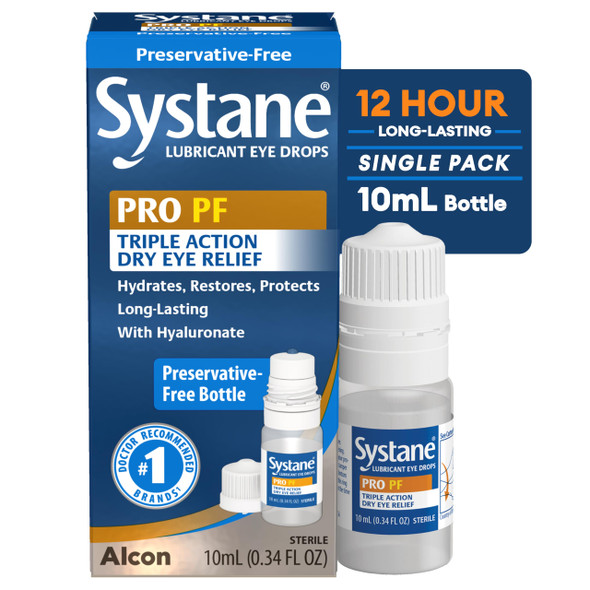 Systane Pro PF Dry Eye Relief Preservative Free Lubricant Eye Drops 10 mL