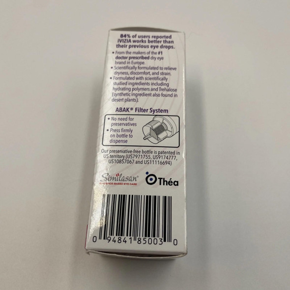 iVIZIA Sterile Lubricant Eye Drops for Dry Eyes, Preservative-Free, Moisturizing, Dry Eye Relief, Contact Lens Friendly, 0.33 fl oz Bottle