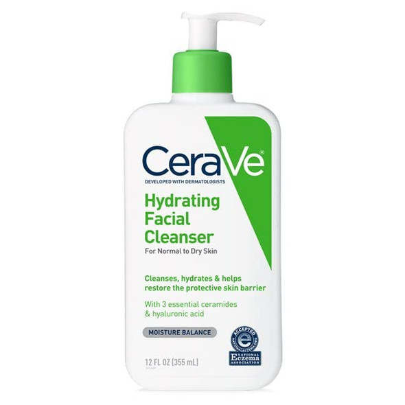 Cerave Facial Hydrating Cleanser 12 Ounce Pump (355ml) (6 Pack)