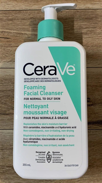 CeraVe Foaming Facial Cleanser, Daily Face Wash for Oily Skin with Hyaluronic Acid, Ceramides, and Niacinamide, Fragrance Free Paraben Free, 12 Fluid Ounce