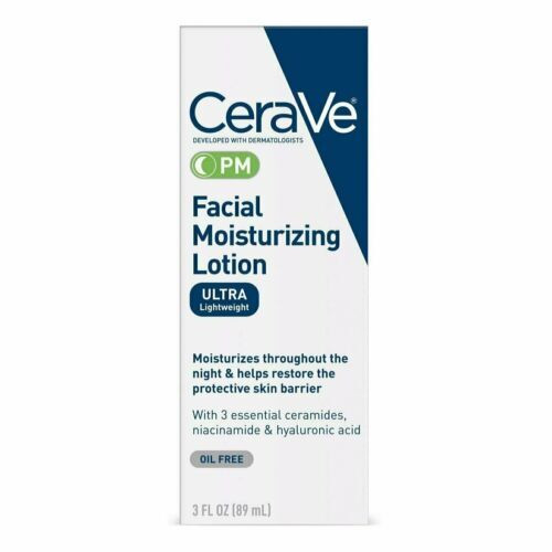 Cerave PM Facial Moisturizing Lotion Ultra Lightweight Moisturizer 3oz 3 Pack