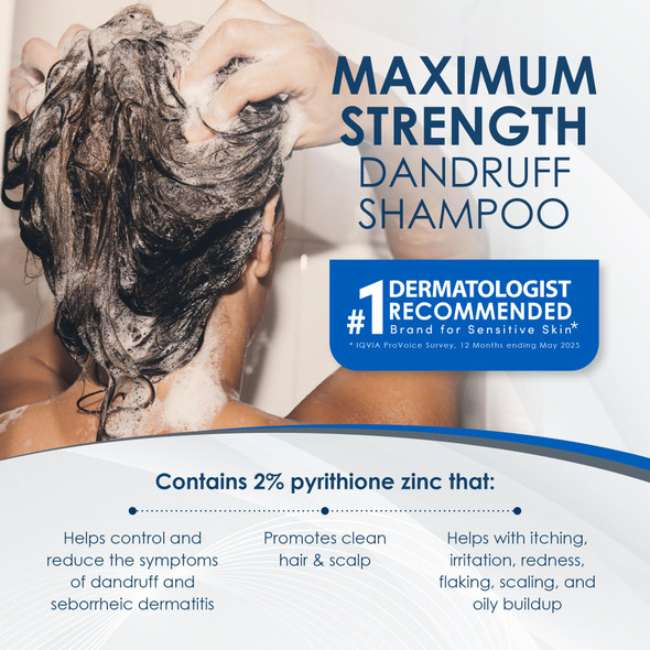 Vanicream Dandruff Shampoo  pH Balanced Mild Formula Effective For All Hair Types and Sensitive Scalps - Free of Fragrance, Lanolin, and Parabens  8 Fl Oz