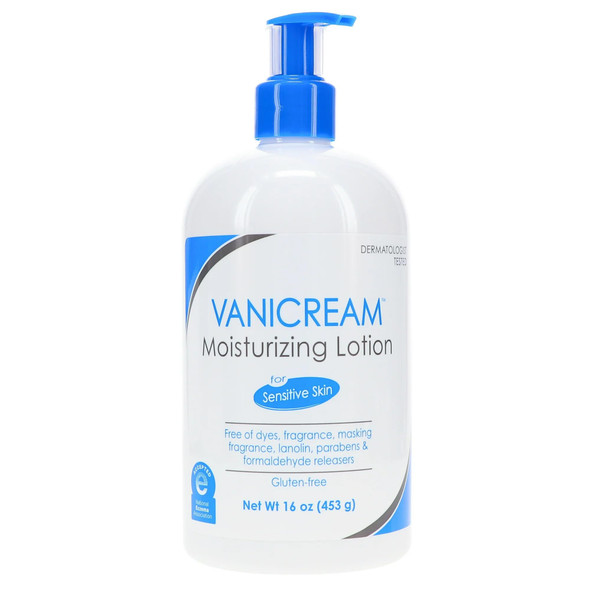 Vanicream Moisturizing Lotion with Pump | Fragrance and Gluten Free | For Sensitive Skin | 16 Ounce (Pack of 1)