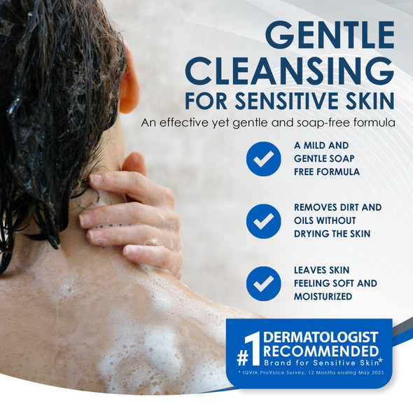 Vanicream Gentle Body Wash, 12 Fl Oz, Formulated without Common Irritants for Sensitive Skin, Gentle Cleanse and Moisture, Removes Dirt & Oils, Non-Drying, pH-Balanced Shower Gel