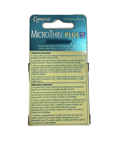 Kimono Microthin W/ Aqua Lube 3Pk