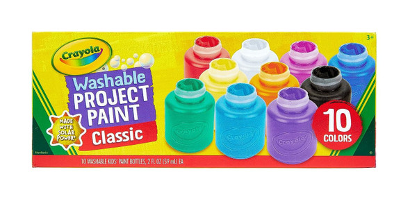 Crayola Washable Kid's Paint, Assorted Colors, Pack of 10