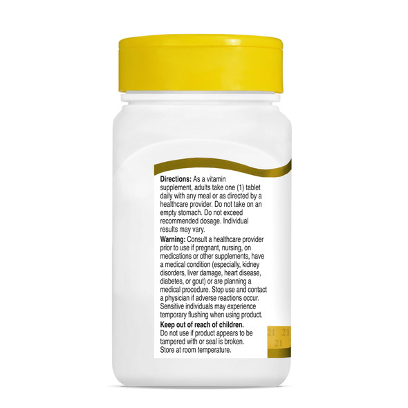 21st Century, Niacin, 100 mg, 110 Tablets