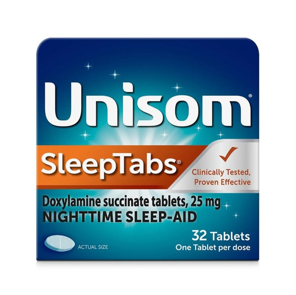 Unisom SleepTabs, Nighttime Sleep-aid, Doxylamine Succinate, 32 Tablets