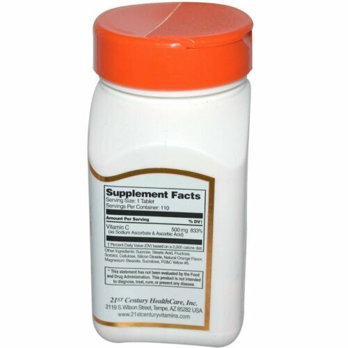 21st Century Vitamin C Tablets Antioxidant and Immune Support 500 mg 110 Count