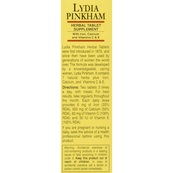Lydia Pinkham Tablets - 72 Tablets