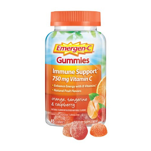 Emergen-C Vitamin C Gummies 500 mg Orange Tangerine & Raspberry Flavor 45 Count