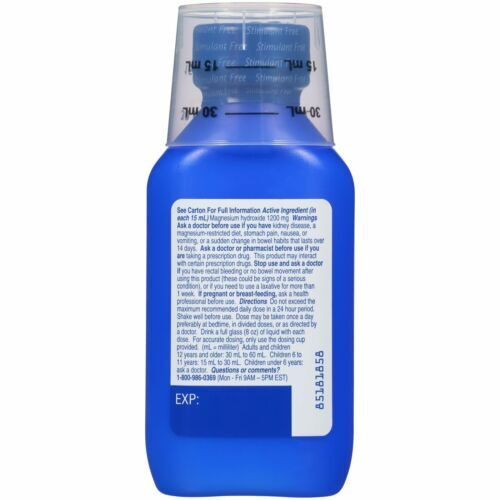 Phillips Milk Of Magnesia Saline Laxative Cramp Free Relief Original Flavor 4oz