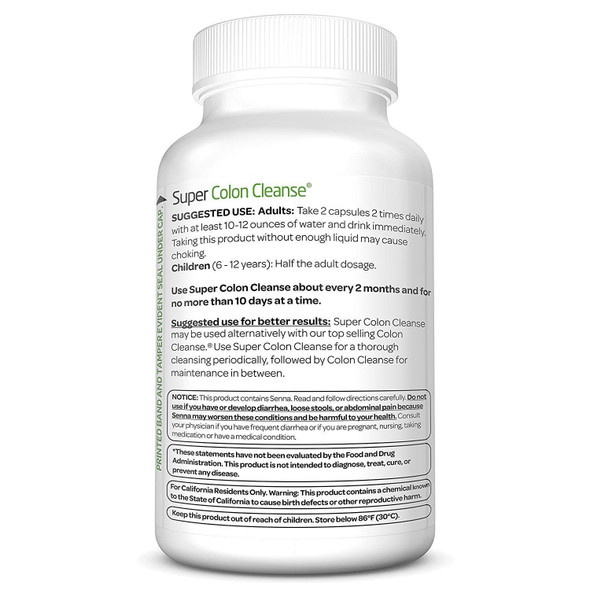 Health Plus Super Colon Cleanse Occasional Constipation Relief Capsules 120ct