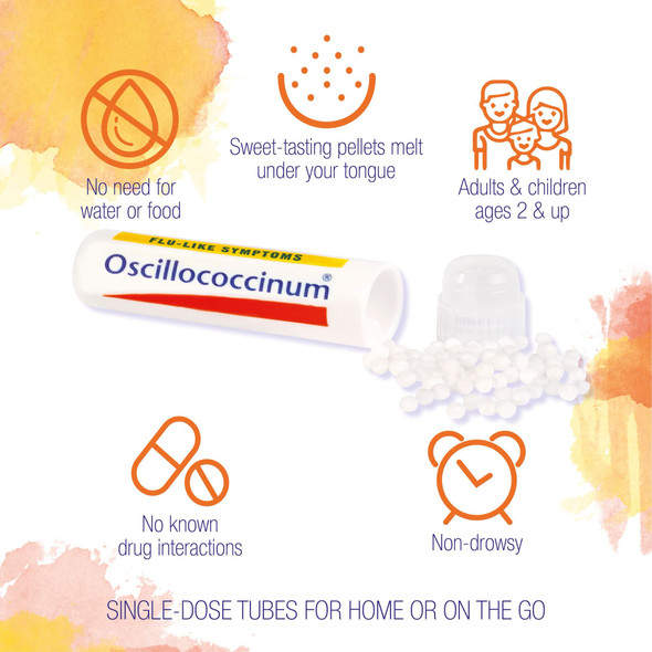 Boiron Oscillococcinum for Relief from Flu-Like Symptoms of Body Aches, Headache, Fever, Chills, and Fatigue - 12 Doses