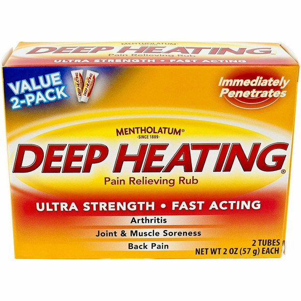 Mentholatum Deep Heating Arthritis Pain Relieving Rub Ultra Strength Relief 2ct