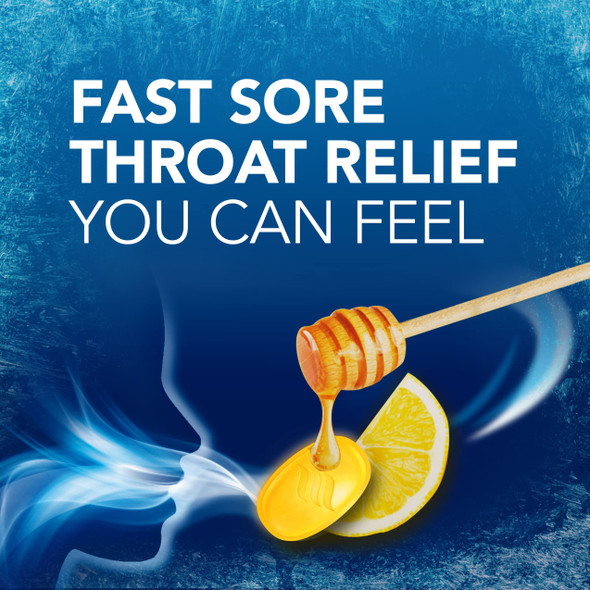 Vicks VapoCOOL Severe Medicated Sore Throat Drops, Fast-Acting Max Strength Relief, Soothes Sore Throat Pain Caused by Cough, Powerful Vapors, Menthol, Honey Lemon Chill Flavor, 45ct