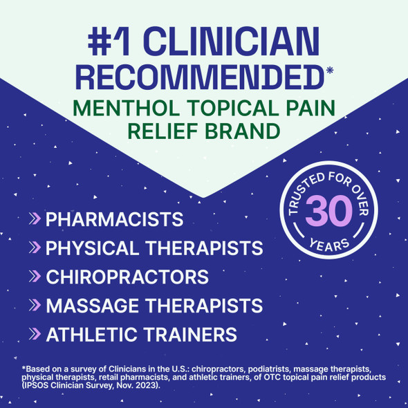 Biofreeze Overnight Pain Relief Roll-On, Arthritis Pain Reliver, Knee & Lower Back Pain Relief, Sore Muscle Relief, Lavender Scent, FSA Eligible, 2.5 FL OZ Biofreeze Menthol Roll-On