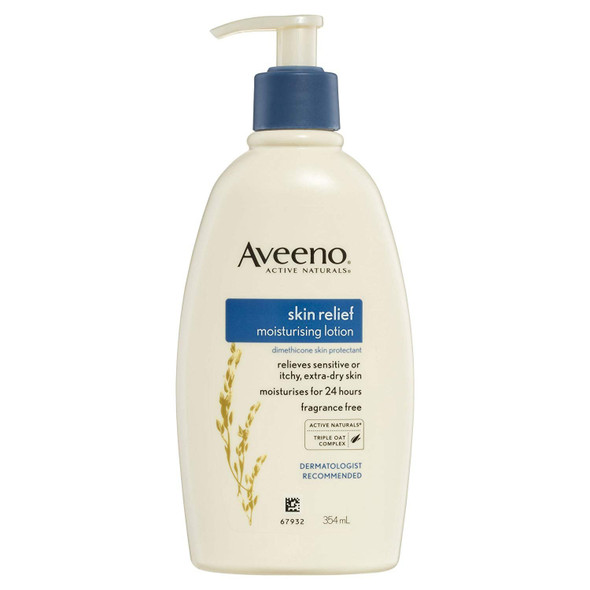 Aveeno Active Naturals Skin Relief Moisturizing Lotion Fragrance-Free 12 Ounce