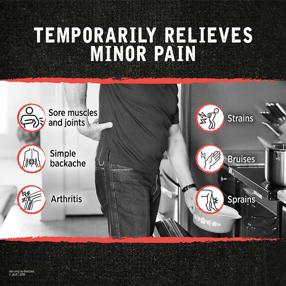 Ultra Strength Bengay Pain Relief Patches, Large Topical Analgesic Menthol Patches for Muscle & Joint Pain Due to Backaches, Minor Arthritis, Sprains, & Strains, 3.9 x 7.9 inches, 4 Count