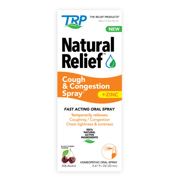 Natural Relief Cough & Congestion Spray  Multi Symptom Cough and Congestion Relief Including Chest Tightness, Congestion, and Mucus