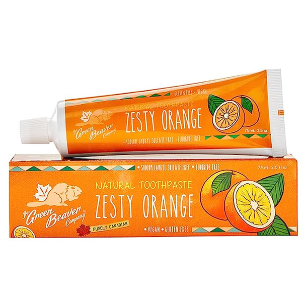 The Green Beaver Toothpaste - Zesty Orange Toothpaste - 2.5 fl oz.