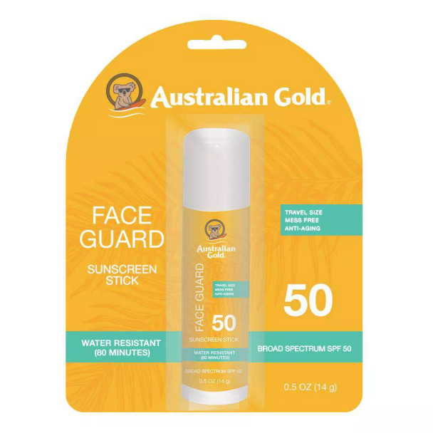 Australian Gold - Face Guard Sunscreen Stick - SPF 50 - 0.5 oz
