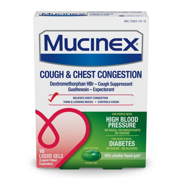 Mucinex Cough & Congestion Liquid Gels 16 ct