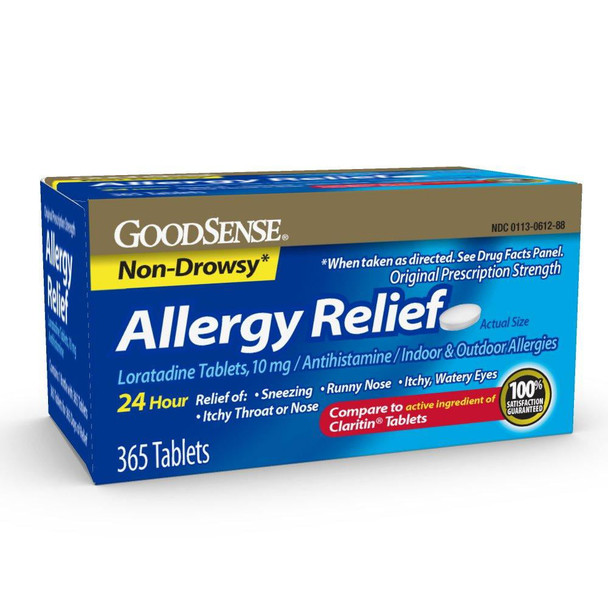 GoodSense by Perrigo 24 hr Non-Drowsy Allergy Relief, Compare to Claritin, 365 Count