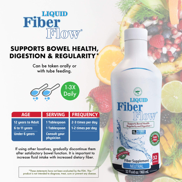 Liquid Fiber for Kids - Kids Fiber Supplement, Sugar-Free Prebiotic Inulin Fiber, Fiber Drink Mix, Natural Bowel Regularity Drink for Healthy Intestinal Balance, Nutritional Designs, 100 Packets