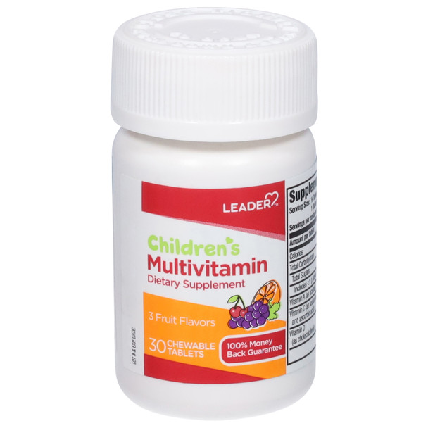 Leader Multivitamin Childrens Chewable Tablets Fruit 30 ct