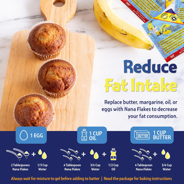 Nutritional Designs Nana Flakes Anti-Diarrheal Banana Powder, IBS Relief & Heart Burn Remedy, 100% Pure Banana Flakes Medical Food - Prebiotic - Natural - High Protein & Fiber (100 Single-Serve Packs)