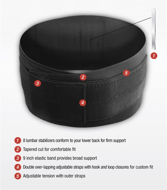 Leader Universal Back Support, One Size Leader Universal Back Support, One Size