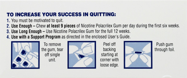 Leader Nicotine Polacrilex Gum Smoking Aid Sugar Free Coated Ice Mint 4mg, 100 Count