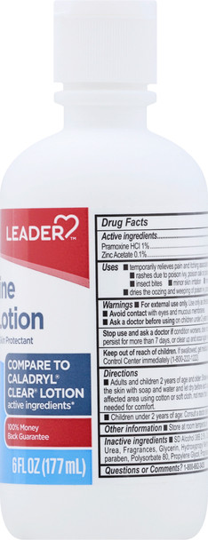 Leader Calamine Clear Lotion 6 Oz