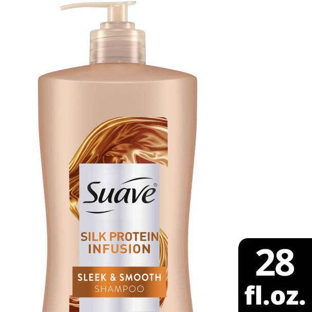 Suave Silver Shampoo with Silk Protein Infusion for Shiny, Healthy Hair, 28 fl oz