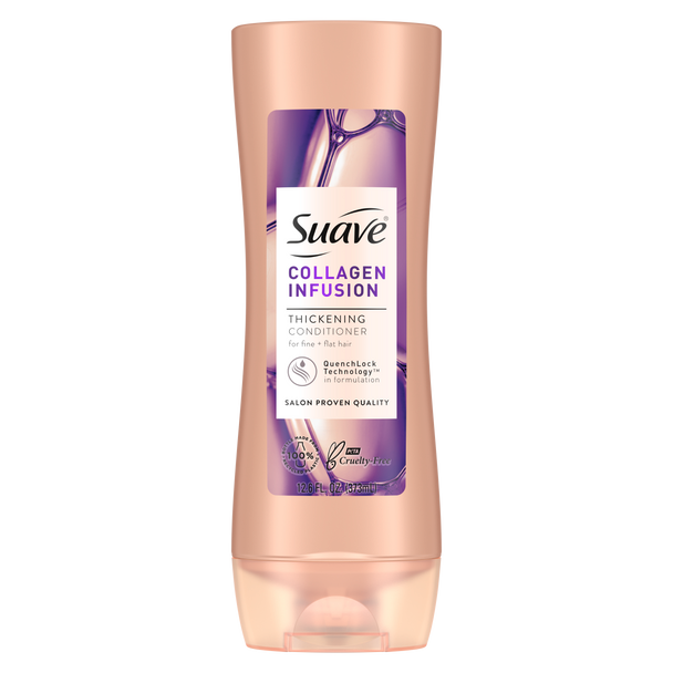 Suave Professionals Thickening Conditioner with Collagen Infusion to Nourish Hair, 12.6 oz