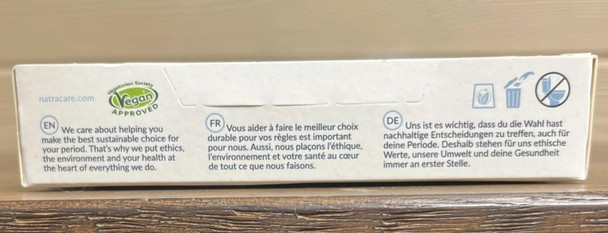 NATRACARE Non-Applicator 100% Organic Cotton Tampons, Regular, Totally Chlorine Free, Biodegradable and Compostable, 20 Count