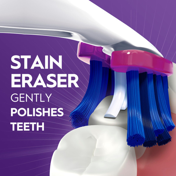 Oral-B 3D White Deep Stain Remover, 1 count toothbrush MEDIUM, Removes 90% of surface stains, whitens teeth, deep reach, removes plaque and stains tooth brush