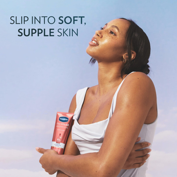 Vaseline Pro VitaB3 Serum Burst Lotion Supple & Soft Healthy, Hydrated Skin, Lightweight 10x Antioxidant Power of Vitamin C with Vitamin B3, Hyaluronic Acid & Peptides, 7.5 fl oz