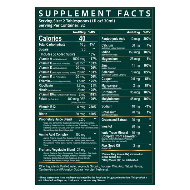 Wellgenix Balanced Essentials Liquid Nutritional Supplement, 32 Ounces - Very Berry