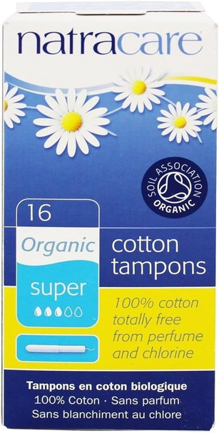 Natracare Organic Cotton Tampons Super, 16 Count
