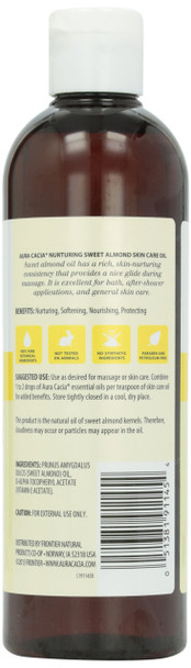 Aura Cacia Natural Skin Care Oil, Sweet Almond, 16 oz