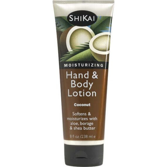 ShiKai Hand & Body Lotion (Coconut, 8oz) | Daily Moisturizing Skincare for Dry and Cracked Hands | With Aloe Vera & Vitamin E