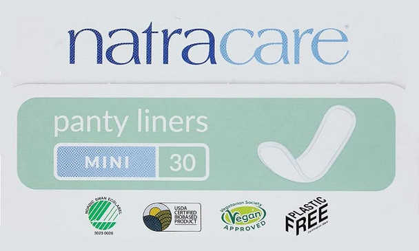NATRACARE Mini Pant Liners, Unscented, (Pack of 30)